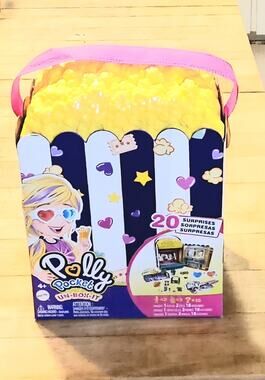 Polly Pocket Movie Theater Playset With 20 Surprises- New